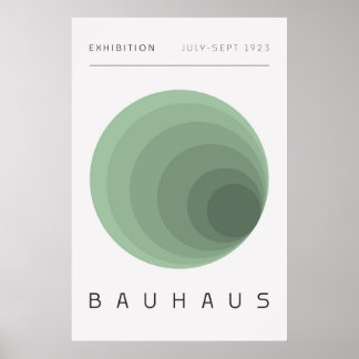 Bauhaus Sage Green Poster