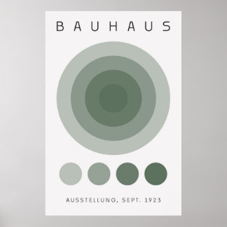 Bauhaus Sage Green Poster
