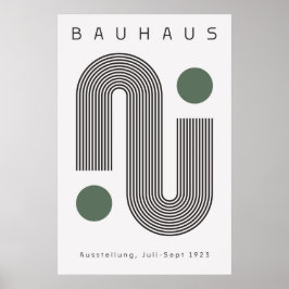 Bauhaus Sage Green Poster