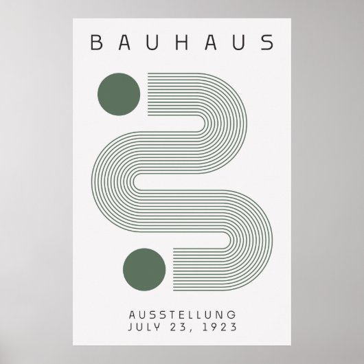 Bauhaus Sage Green Poster (Voorkant)