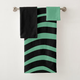 Bauhaus Seafoam Green Abstract Bath Towel Set Bad Handdoek