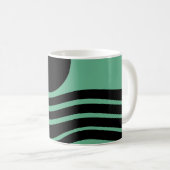 Bauhaus Seafoam Green Abstract Koffiemok (Voorkant rechts)