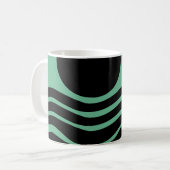 Bauhaus Seafoam Green Abstract Koffiemok (Voorkant links)
