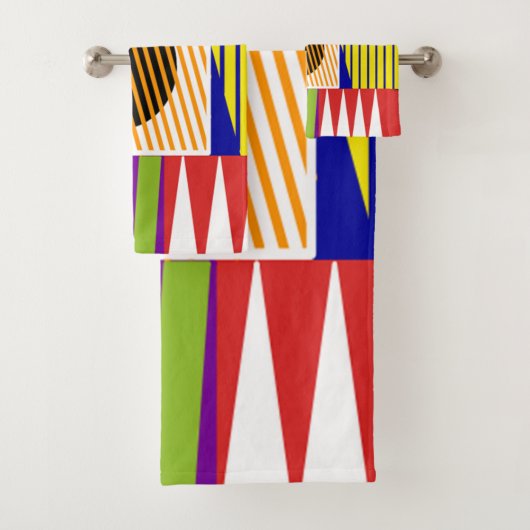 Bauhaus Shape Collage Bad Handdoek (Insitu)