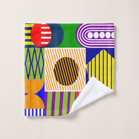 Bauhaus Shape Collage Bad Handdoek (Wasdoekje)