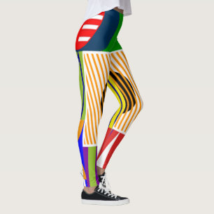Bauhaus Shape Collage Leggings