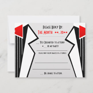 Bauhaus Smoking (Antwoordkaart) RSVP Kaartje