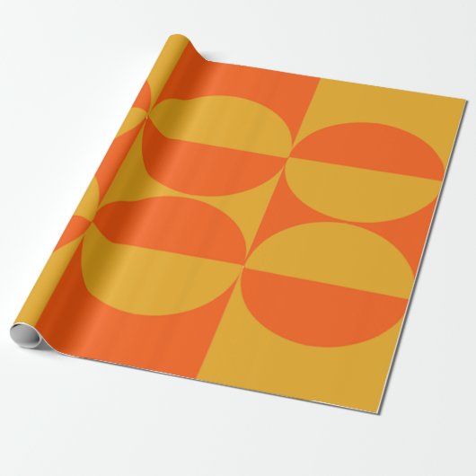 Bauhaus Squares en Circles Cadeaupapier (Uitgerold)