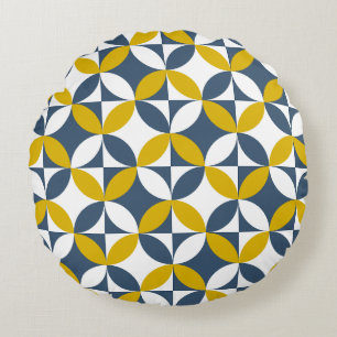 Bauhaus stijl midden eeuw geometrische cirkels rond kussen
