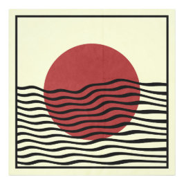 Bauhaus-stijl zonsondergang foto afdruk