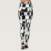 Bauhaus Style Black en White Geometric Retro Leggings (Achterkant)
