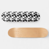 Bauhaus Style Black en White Geometric Retro Skateboard (Horizontaal)