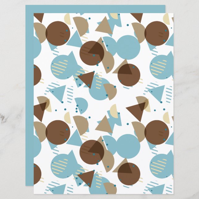 Bauhaus Style Mosaic Art Pattern-rapport (Voorkant / Achterkant)