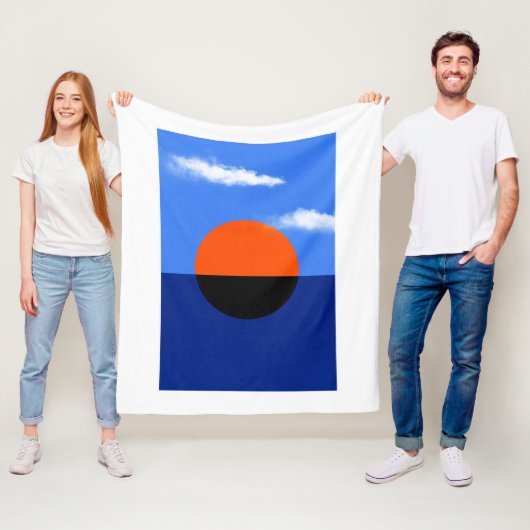 Bauhaus Summer Horizon Fleece Deken (In situ)