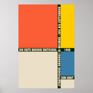 Bauhaus Tentoonstellingsposter 1922 Museumkwalitei Poster