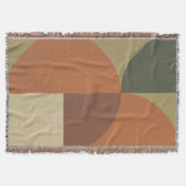 Bauhaus Terracotta Green Abstract Deken (Voorkant)