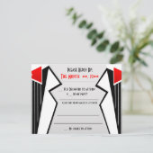 Bauhaus Tuxedo (Kaart) RSVP Kaartje (Staand voorkant)