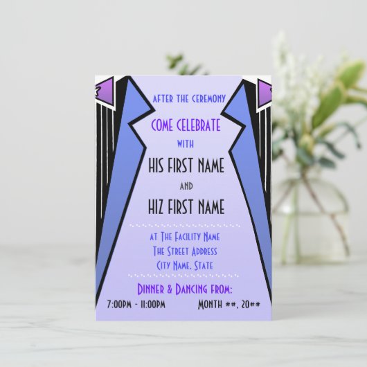 Bauhaus Tuxedo - LBV (Receptie) Kaart (Staand voorkant)