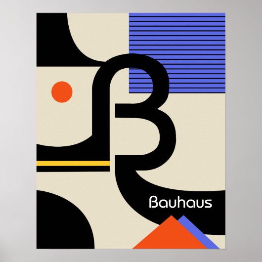 bauhaus typografie retro modern grafisch ontwerp poster (Voorkant)