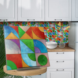 Bauhaus Waterverf geometrisch abstract N1 Tegeltje