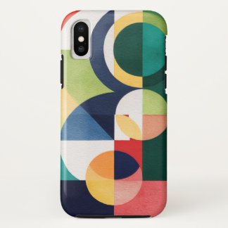 Bauhaus Waterverf - Geometrische groene telefoonho iPhone XS Hoesje