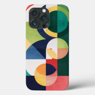 Bauhaus Waterverf - Geometrische groene telefoonho iPhone 13 Pro Hoesje
