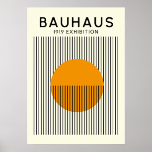 Bauhaus Zonne Lijnen Poster Mid-Century Print