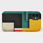 Bauhausstijl geïllustreerd Case-Mate iPhone case (Achterkant (horizontaal))