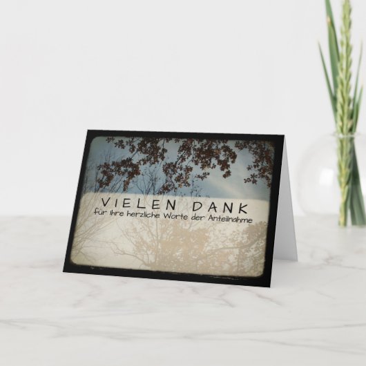 Bäume im Herbst Kartengruss mit Vielen Dank 3 Bedankkaart (Voorkant)