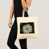 Baumwollstofftasche weisse Margerite Tote Bag (Voorkant (product))