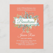 Baustismo Invitation Eucalyptus BUDGET Vert (Devant)