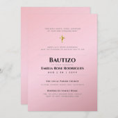 Bautismo BAPTISM moderne INVITATION Christening BA (Devant / Derrière)