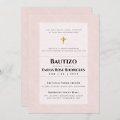 Bautismo BAPTISM moderne INVITATION Christening BA (Devant / Derrière)