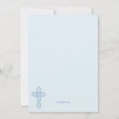 Bautismo Word Bleu Photo Invitation (Dos)