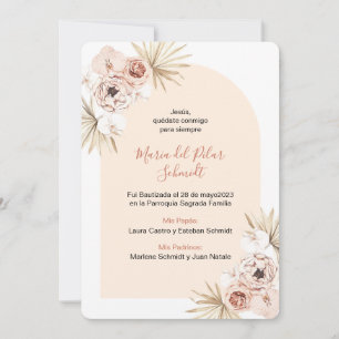 Bautizo Baptism Estampa Marcador Bautismo Boho Aankondiging