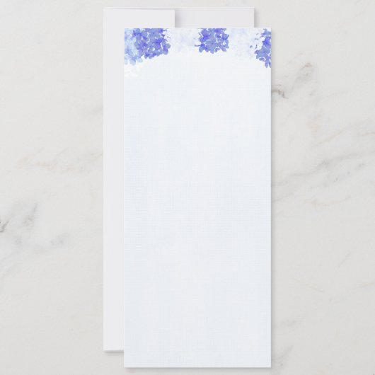 Bautizo Español | Blauwe hydrangeas Spaans Baptism Kaart (Achterkant)