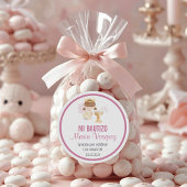 Bautizo in het Spaans Schattige doopfeest gunsten Ronde Sticker