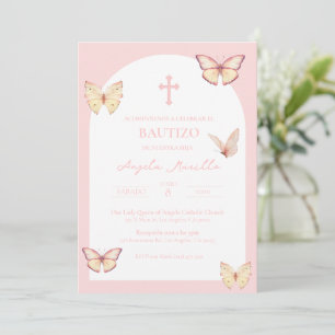 Bautizo Invitación de Mariposas Uitnodiging voor d