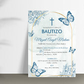 Bautizo Invitacion Elegante Vlinders Doop Kaart