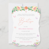 Bautizo para nena, Spaans Baptism Party Butterfly Kaart (Voorkant)