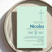 Bautizo uitnodiging Elegant minimalistisch doopsel