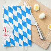 Bavaria rhombus monogramed Serviette de cuisine (Quart Plié)