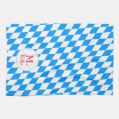 Bavaria rhombus monogramed Serviette de cuisine (Horizontal)
