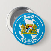 Bavaria Round Emblem Ronde Button 7,6 Cm (Voorkant /achterkant)