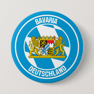 Bavaria Round Emblem Ronde Button 7,6 Cm