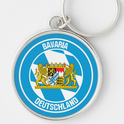 Bavaria Round Emblem Sleutelhanger (Voorkant)