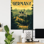 Bavaria Travel Souvenir -  Duits Kasteel Poster (Thuiskantoor)
