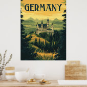 Bavaria Travel Souvenir -  Duits Kasteel Poster (Keuken)