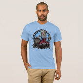 Bavarian Festivals blondes Dirndl mit Prost Cheers T-shirt (Voorkant volledig)