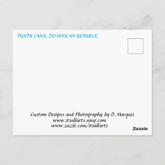 BAVARO BEACH #1 Carte postale (Dos)